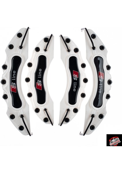 Beyaz S-Line 4'lü Kaliper Seti Yapıştırma Logolu