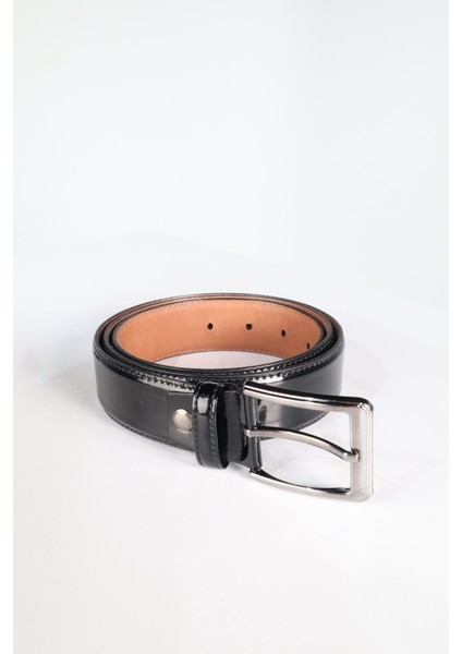 Erkek 4 cm Siyah Rugan Kemer fiyatları