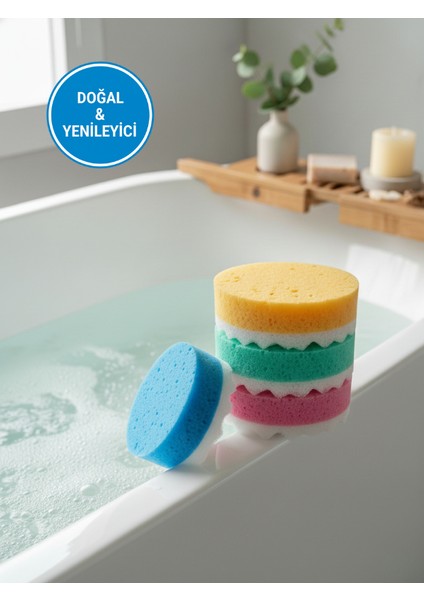 Spa & Masaj Etkili Banyo Süngeri Seti - Lüks Duş Deneyimi & Cilt Yenileyici , Vücut Kesesi - 4 Adet fiyatları