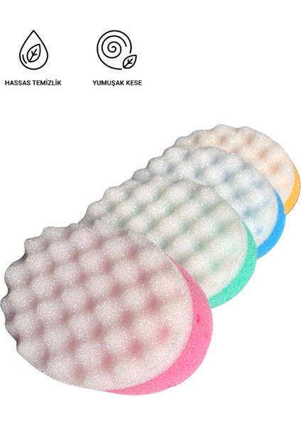 Spa & Masaj Etkili Banyo Süngeri Seti - Lüks Duş Deneyimi & Cilt Yenileyici , Vücut Kesesi - 4 Adet fırsatları