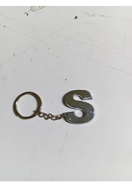 S Harfi Plastik Krom Kaplama Anahtarlık- Harf Çanta Süsü modelleri
