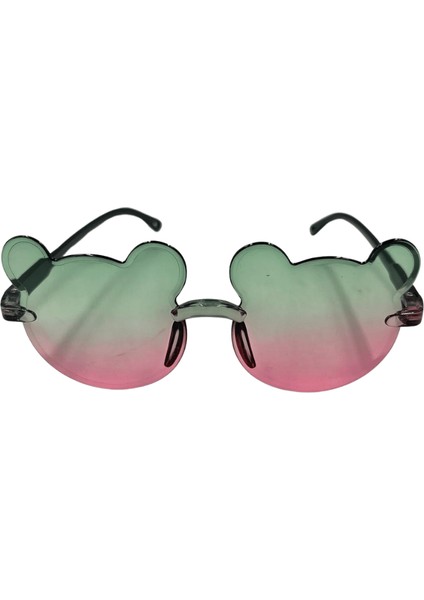 Parti Gözlük Mika Ayıcık Model Yeşil-Pembe Renkli