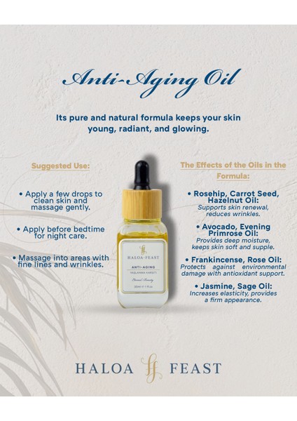 Yaşlanma Karşıtı 30 ml - Anti-Aging Oil 1 Fl.oz modelleri