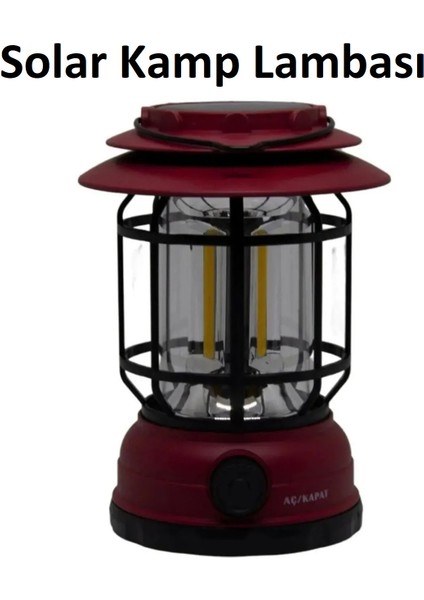 Güneş Enerjili Solar Nostaljik Işığı Ayarlanabilir Ledli Kamp Feneri Lamba Işıldak USB Şarjlı fiyatları