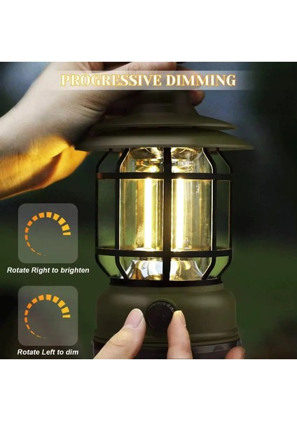 Güneş Enerjili Solar Nostaljik Işığı Ayarlanabilir Ledli Kamp Feneri Lamba Işıldak USB Şarjlı indirimleri