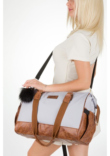 Bondit Hafif Kumaş Alaçatı Modeli Anne Bebek Çantası Bebek Bakım Çantası