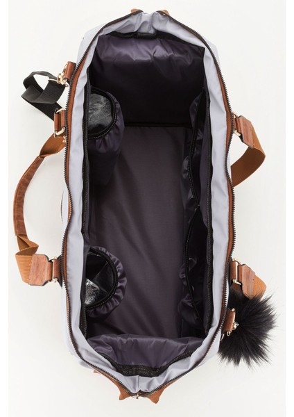 Bondit Hafif Kumaş Alaçatı Modeli Anne Bebek Çantası Bebek Bakım Çantası