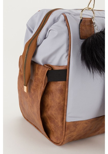 Bondit Hafif Kumaş Alaçatı Modeli Anne Bebek Çantası Bebek Bakım Çantası