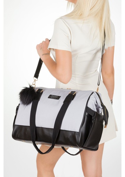 Bondit Hafif Kumaş Alaçatı Modeli Anne Bebek Çantası Bebek Bakım Çantası