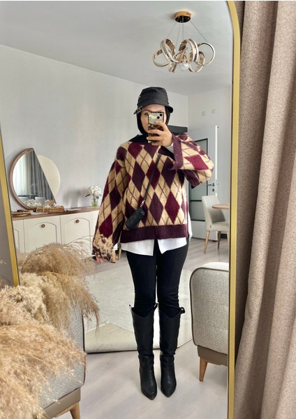 Baklava Desenli Kazak fırsatları