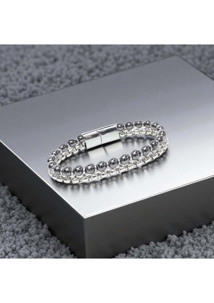 Çelik Zincirli Hematit ve Silver Hematit Bileklik 9592B21D9 fiyatları