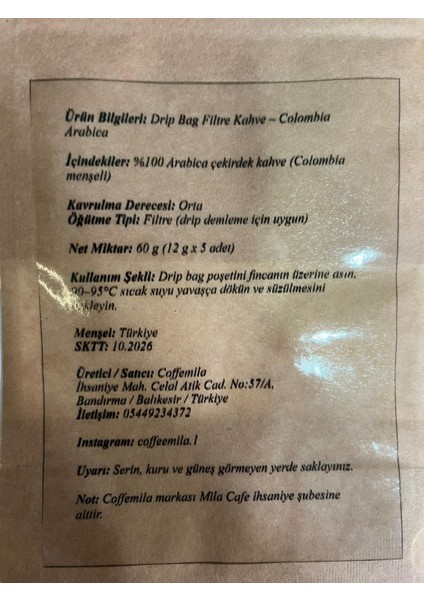 Drip Bag Filtre Kahve fırsatları