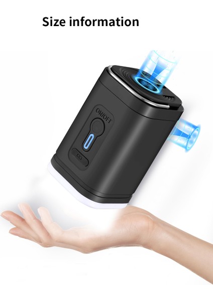 Glampıng 3'ü 1 Arada Taşınabilir USB Şarjlı Elektrikli Hava Pompası – Şişirme/çekme & LED Işıklı