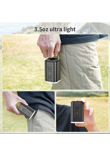 Glampıng 3'ü 1 Arada Taşınabilir USB Şarjlı Elektrikli Hava Pompası – Şişirme/çekme & LED Işıklı