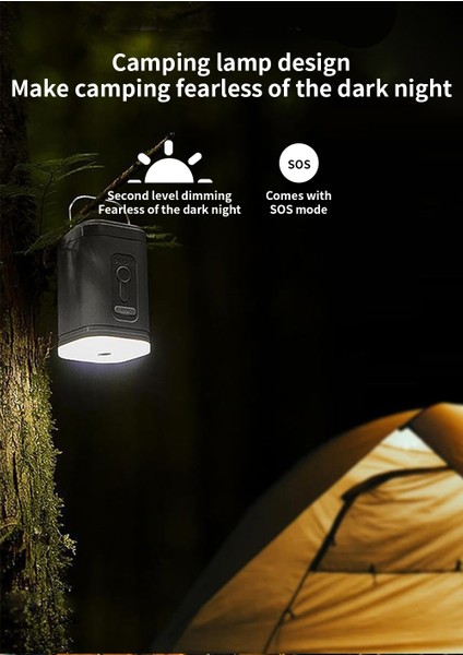 Glampıng 3'ü 1 Arada Taşınabilir USB Şarjlı Elektrikli Hava Pompası – Şişirme/çekme & LED Işıklı