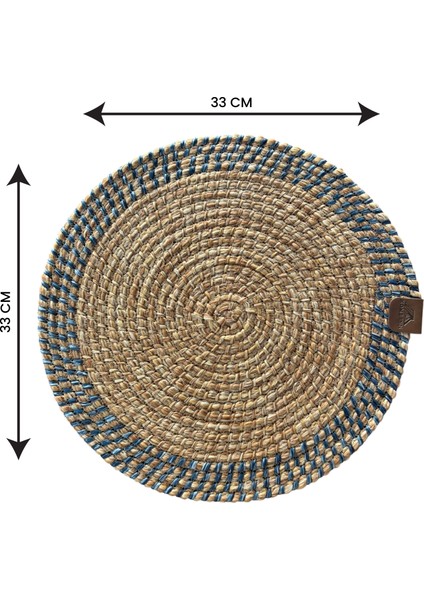 El Yapımı Hasır Dokulu 2’li Supla – Leke Tutmaz, Şık Sofralar Için