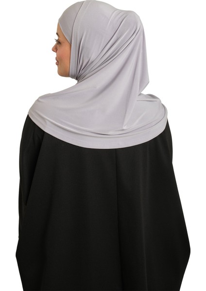Gri Pratik Hazır Geçmeli Boru Boneli Ikili Tesettür Eşarp Sandy Düz 2501_15 fırsatları