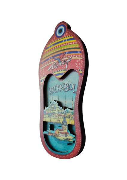 Istanbul Temalı Uv Baskılı Kartonetli Nazar Boncuklu Ahşap Magnet fiyatları