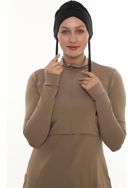 Siyah Pratik Hazır Geçmeli Deniz Havuz Bonesi Swimmy Drapeli 2509_01 indirimleri