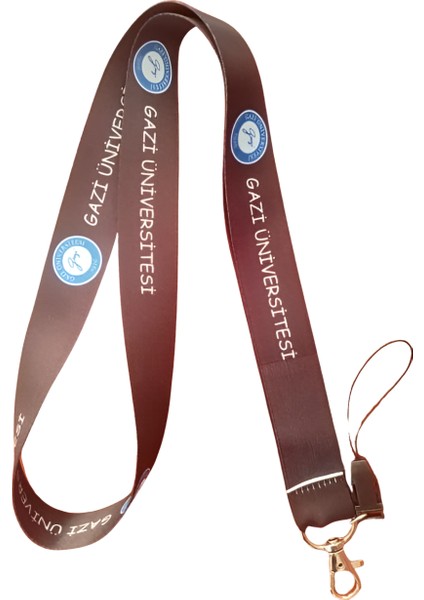 Siyah Beyaz Gazi Üniversitesi Boyun Askı Ipi ve Telefon Askısı + Kartlık