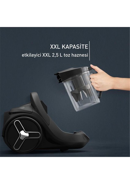Sessiz Güçlü ve Turbo Başlıklı 5yıl Garantili X-Trem Cyclonic Effitech Toz Torbasız Elektrikli Süpürge + Tefal Buharlı Düzleştirici Ütü modelleri