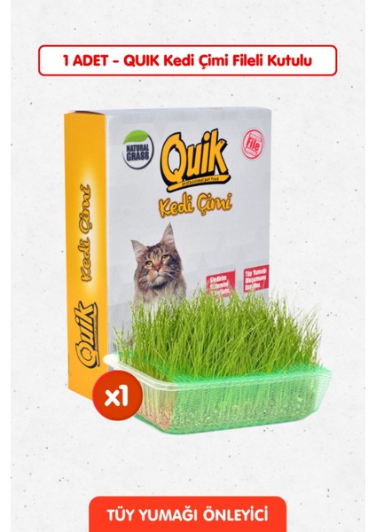 Doğal Kedi Çimi Fileli ve Kutulu Tüy Yumağı Önleyici