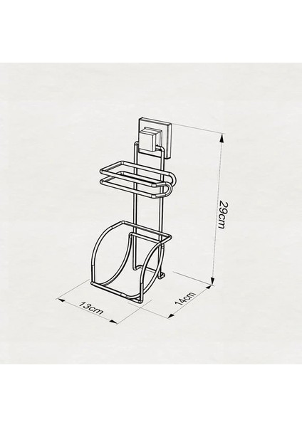 Tuvalet Kağıdı Askısı 2 Raf Yedekli Siyah Easyfix modelleri