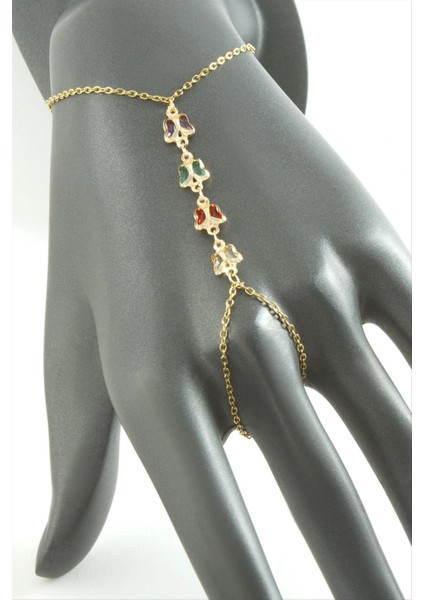 Kelebek Taşlı Lüks Çelik Şahmeran