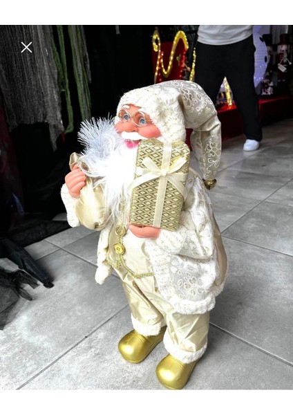 Yılbaşı Gold Krem Noel Baba Figür Biblo 62 cm fırsatları