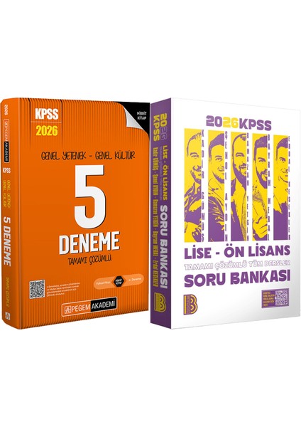 2026 Kpss Lise Ön Lisans Tüm Dersler Soru - Kpss Genel Yetenek Genel Kültür 5 Deneme