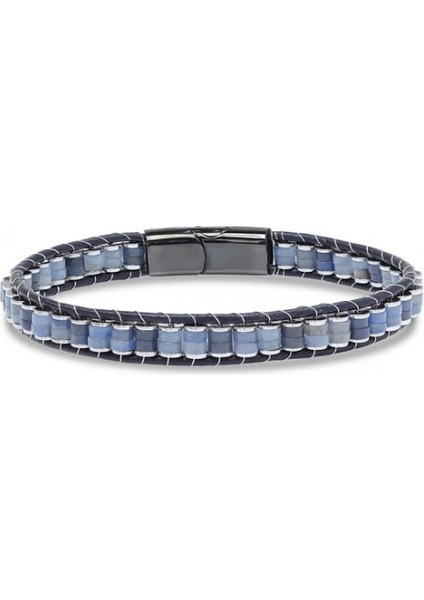 Mavi Aventurin & Hematit Çelik Örgülü Deri Bileklik 9592B22D4 fırsatları