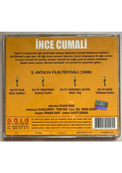 Ince Cumali Yılmaz Güney VCD (Orijinal Dönem Baskı Vcd) fiyatları
