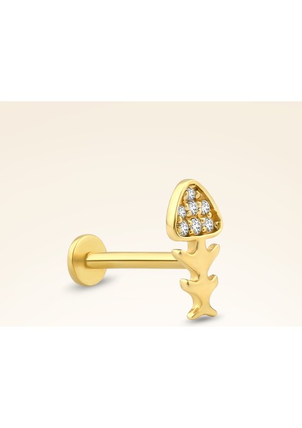 0,02 Karat Pırlanta Taşlı Kılçık Piercing fiyatları