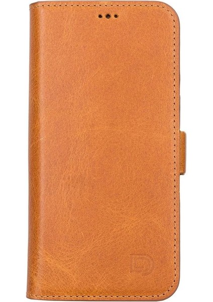 Apple iPhone 13 Uyumlu Deri Cüzdanlı Kılıf Antik Taba fiyatları