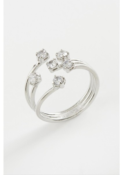 6 Zirkon Taşlı Yüzük