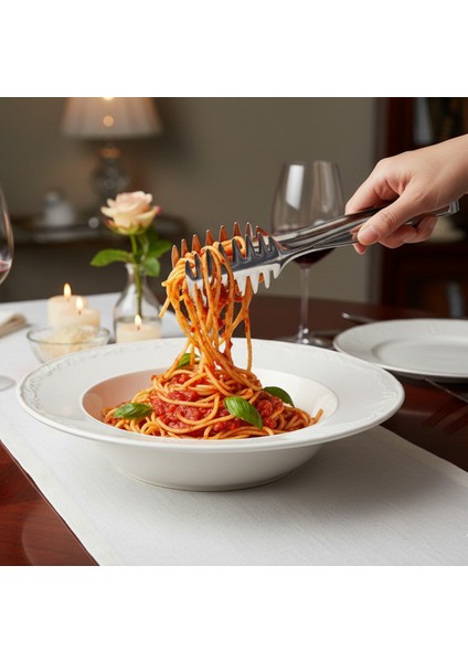 Servis Makarna & Pasta & Salata Maşası Paslanmaz Çelik 304 - 18/10 3lü Set