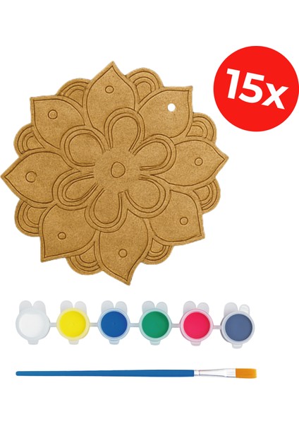 Mandala Boyama Kiti - Toplu Etkinlik Seti - Mandala Tasarım - 15'li Set fırsatları