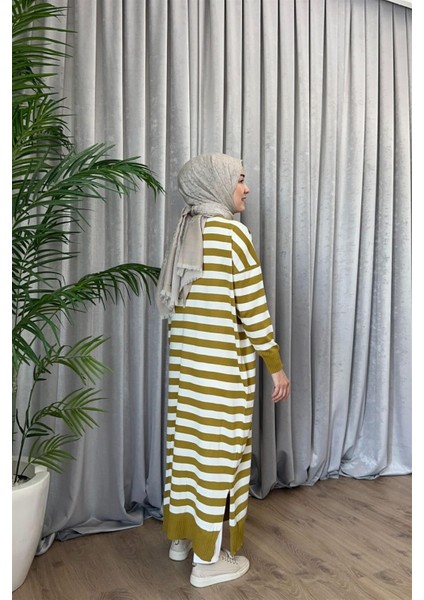 3389 Yeva Enine Çizgili Triko Tunik modelleri