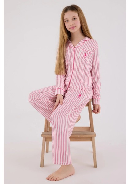 Litaetrend U.s. Polo Assn Gömlek Pijama US2326-4 Fuşya