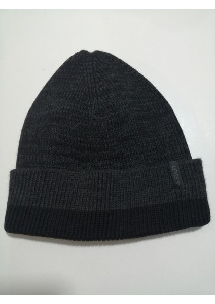 Erkek Katlamalı Antrasit Klasik Triko Örgü Bere fırsatları