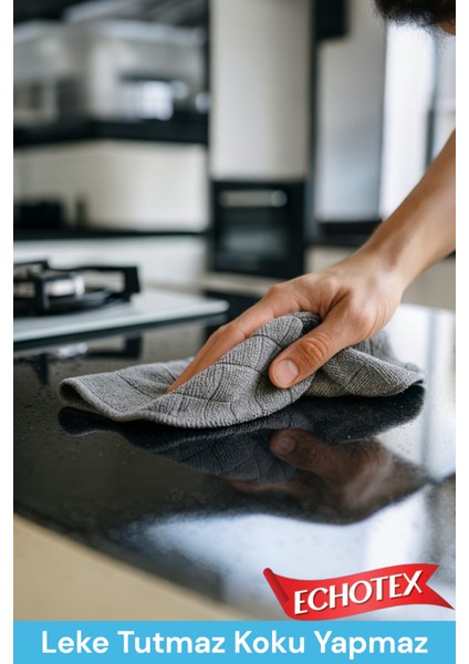 (3 Adet) Mikrofiber Mutfak Temizlik Bezi 40X40 cm Leke ve Koku Yapmaz