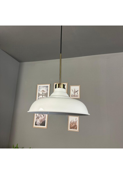 Nota Beyaz Tekli Avize Ince Eskitme Başlık Salon Mutfak Koridor Hol Otel Avizesi Lamba Aydınlatma