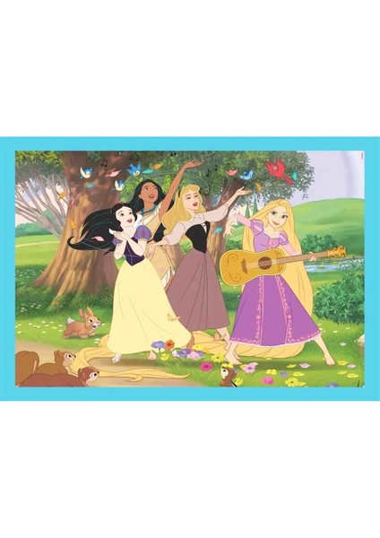 12 + 16 + 20 + 24 Parça Supercolor Puzzle: Disney Prensesler modelleri