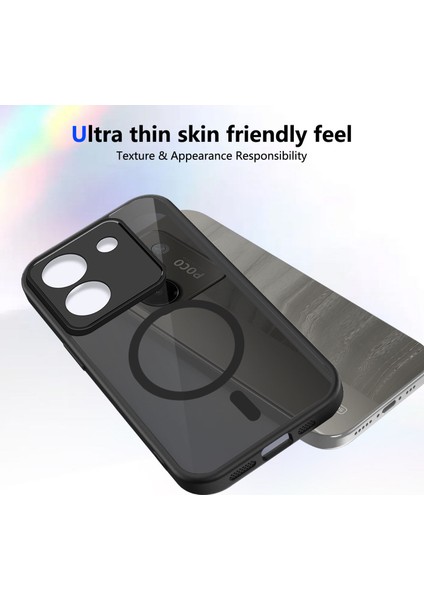 Xiaomi Poco M7 Pro 5g Kılıf, Manyetik Yarı Saydam Mat Darbeye Dayanıklı ve Parmak Izi Önleyici Koruyucu Kılıf-Siyah (Yurt Dışından) fırsatları