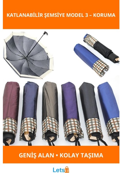 Katlanabilir Su Geçirmez Hafif Şemsiye Seyahat Için Pratik