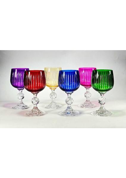 El Yapımı Kristal Pearl Desen Bardak Seti 6'lı modelleri