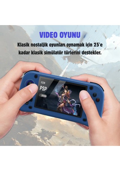 G28 Retro Game Console | 4.3” IPS Hd, 10.000 Oyun, 64GB, Uzun Ömürlü Batarya fiyatları