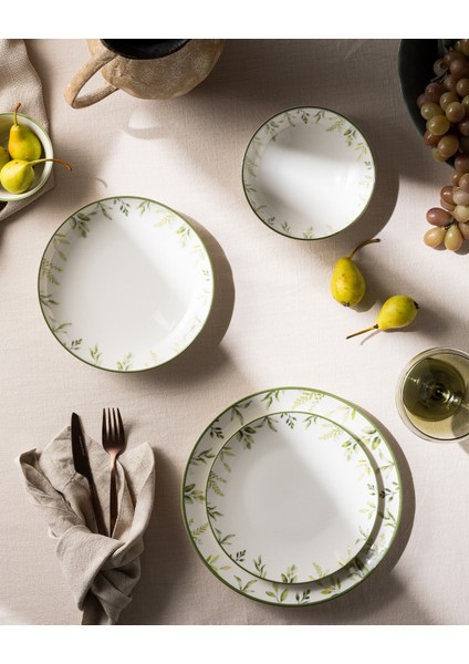 Vernon 6 Kişilik 24 Parça Yemek Takımı - Yeşil