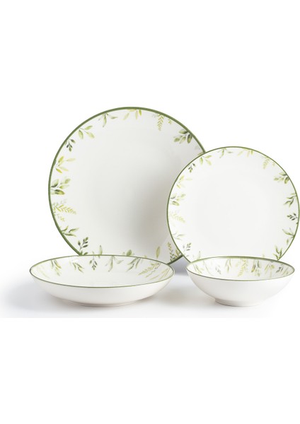 Vernon 6 Kişilik 24 Parça Yemek Takımı - Yeşil