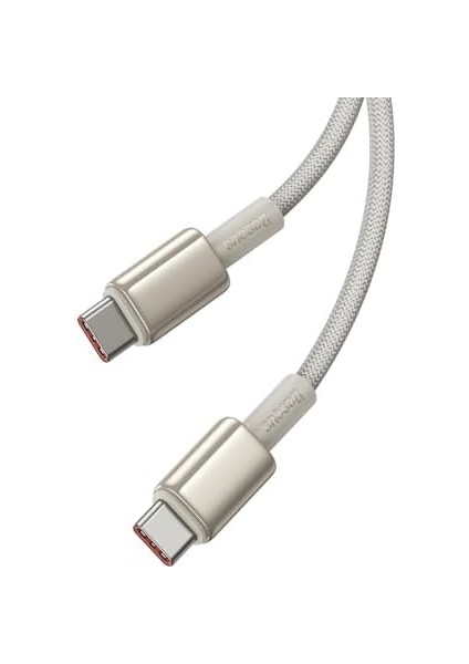 Tungsten Hızlı Şarj Data Kablosu Type-C To Type-C 100W, 1m, Titanyum Galaksi Altın Rengi modelleri